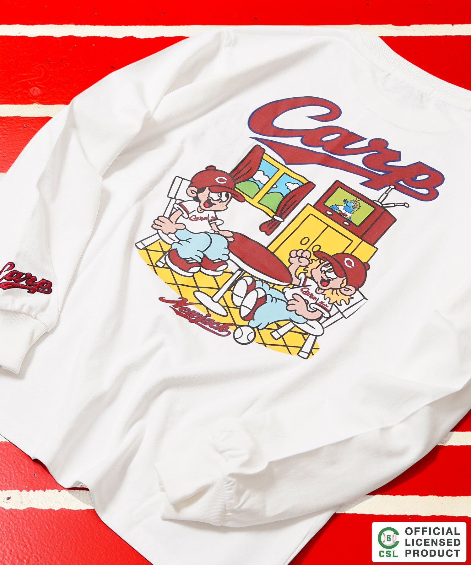 ワンフォークロージング 1111clothing 【セ・リーグ】NEW JACK プロ野球 ロンT （WHT-広島） WHT-広島