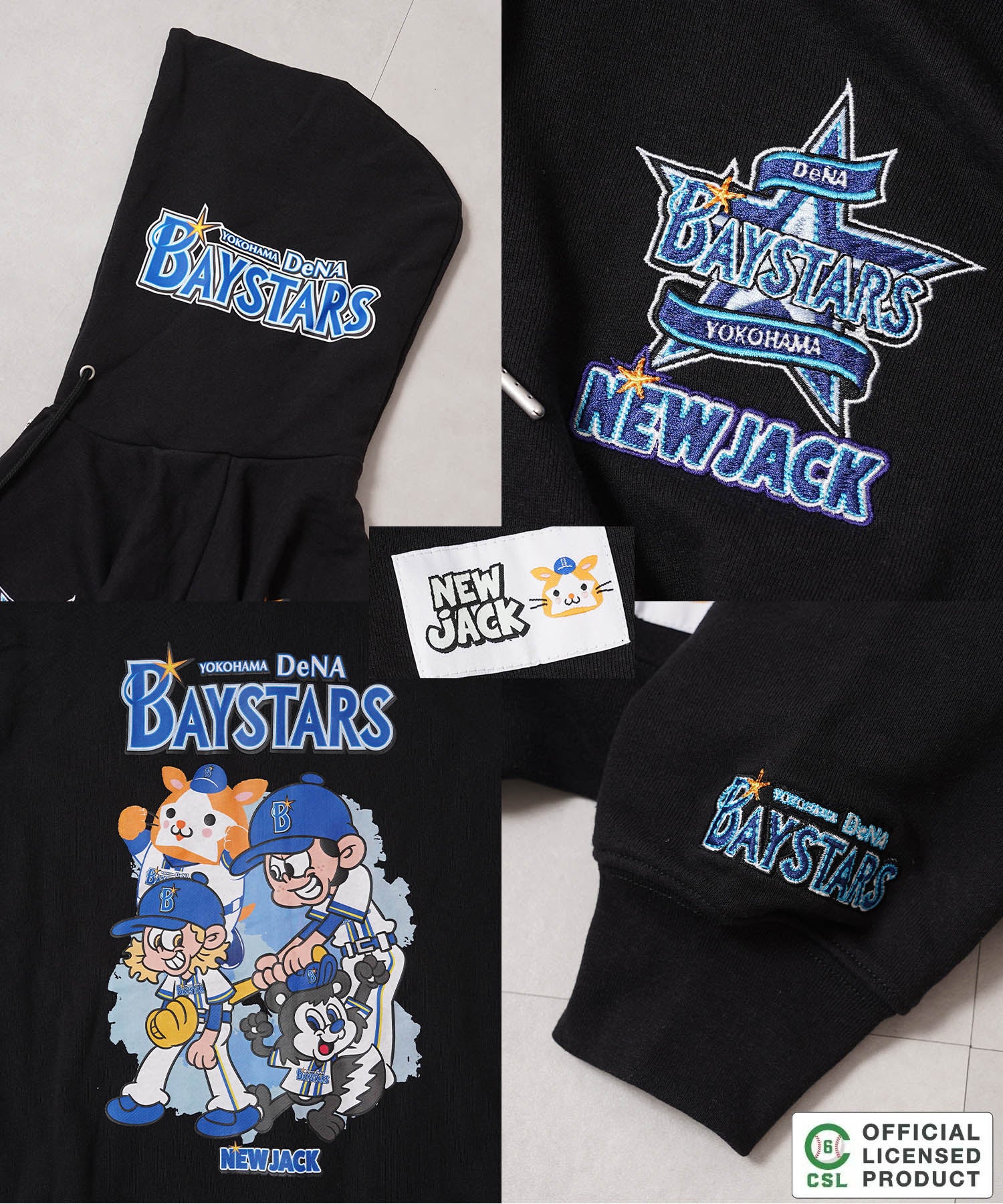 ワンフォークロージング 1111clothing 【セ・リーグ】NEW JACK プロ野球 ZIPパーカー （WHT-広島） WHT-広島