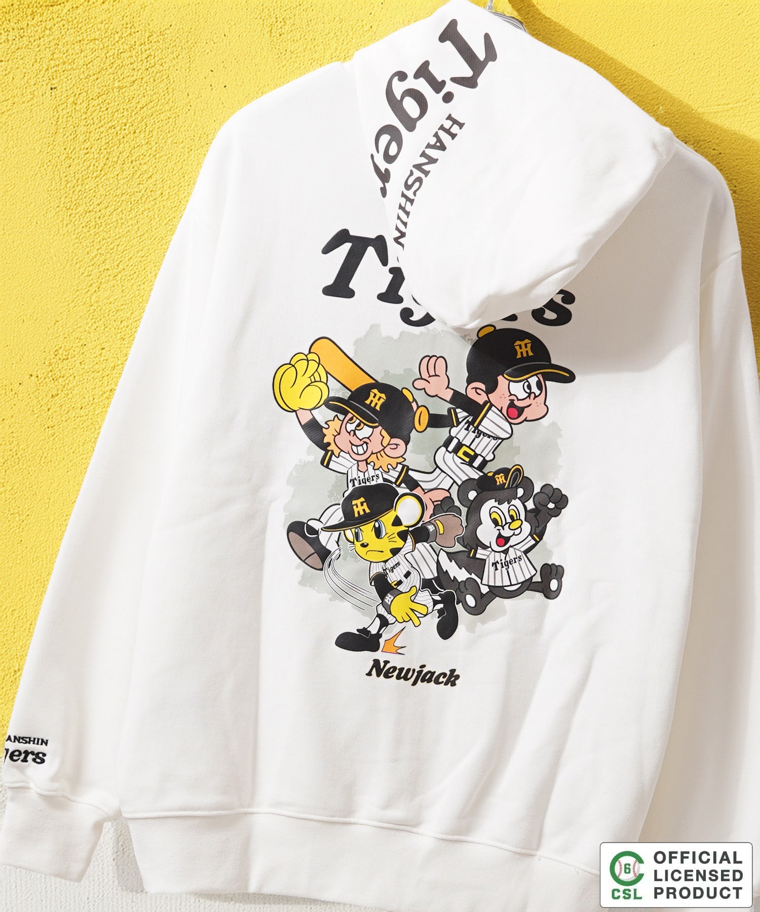 ワンフォークロージング 1111clothing 【セ・リーグ】NEW JACK プロ野球 ZIPパーカー （WHT-阪神） WHT-阪神