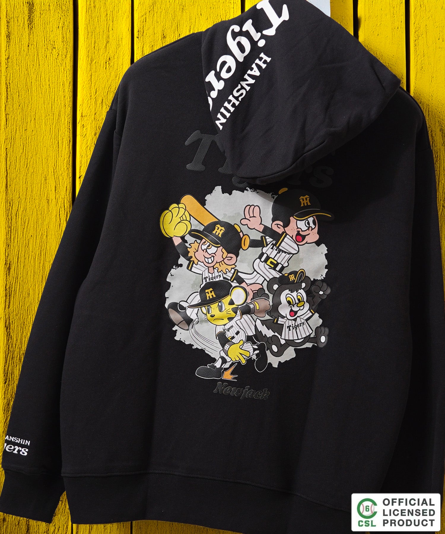 ワンフォークロージング 1111clothing 【セ・リーグ】NEW JACK プロ野球 ZIPパーカー （BLK-阪神） BLK-阪神