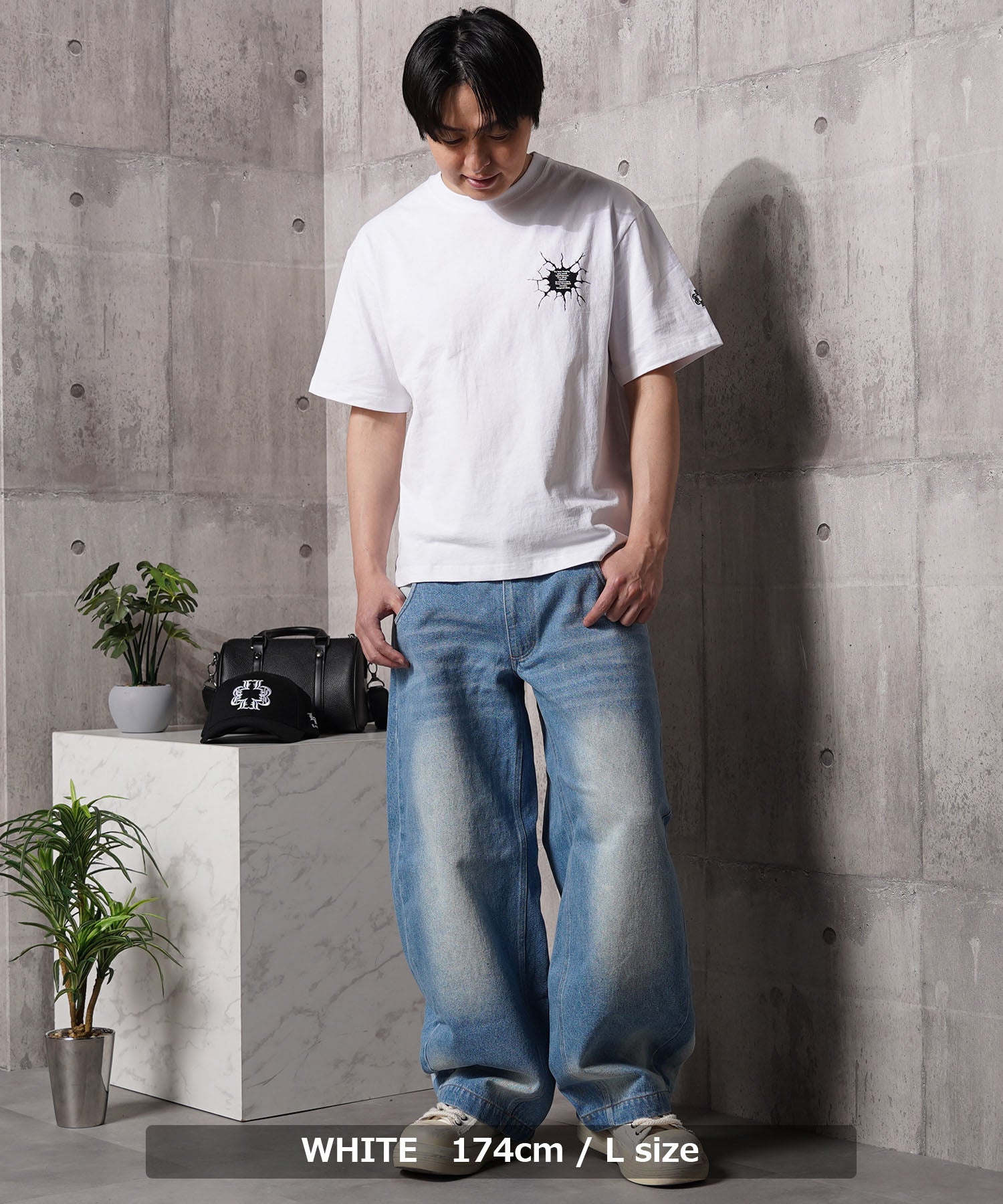 ワンフォークロージング 1111clothing Bullet hole Tee （BLACK） BLACK
