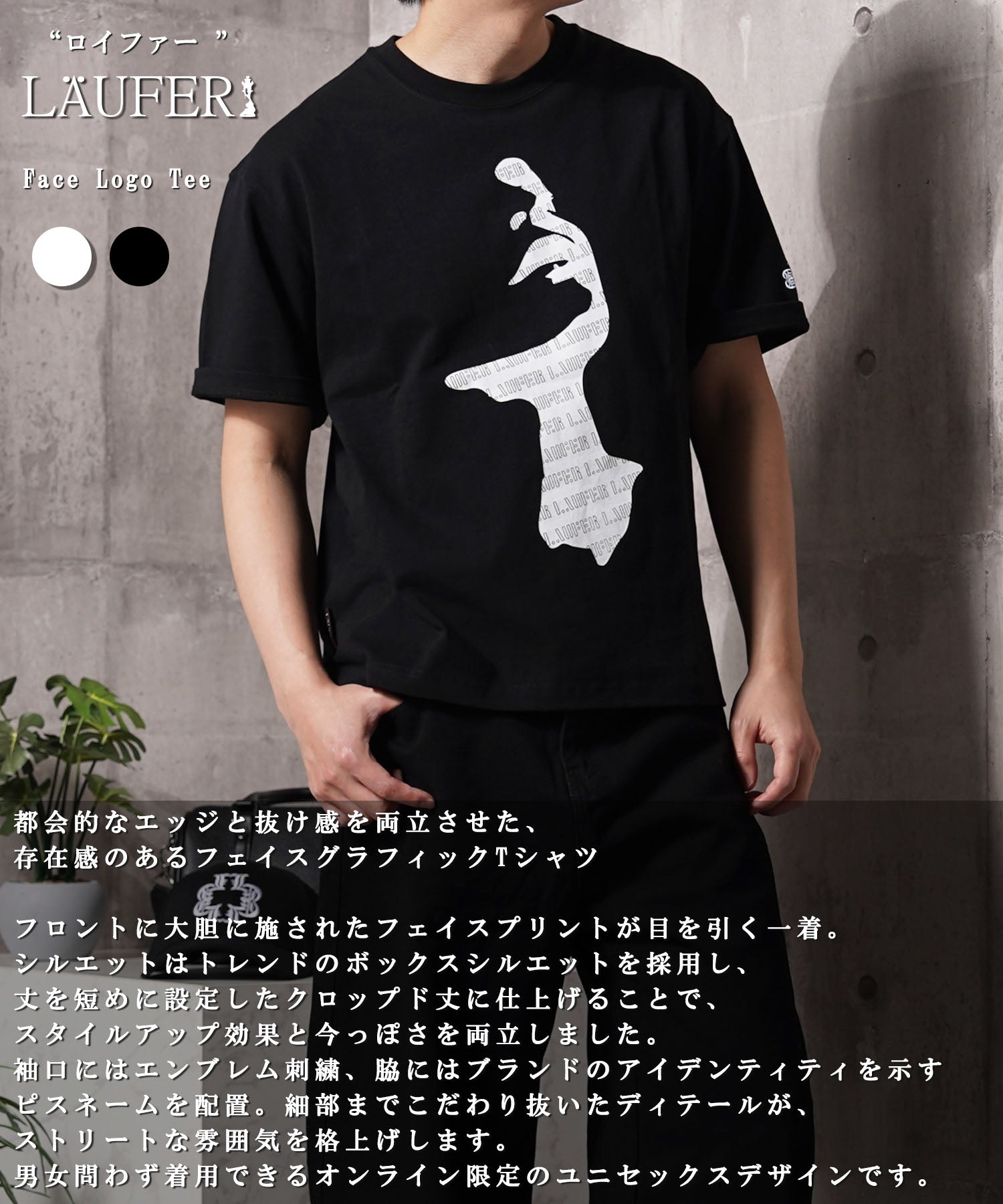 ワンフォークロージング 1111clothing Face Logo Tee （BLACK） BLACK