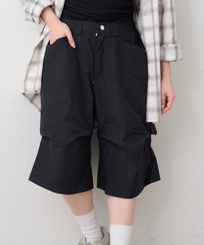 ナイスクラップ NICE CLAUP 【NUNIFE】デザインタックハーフパンツ （BK） BK