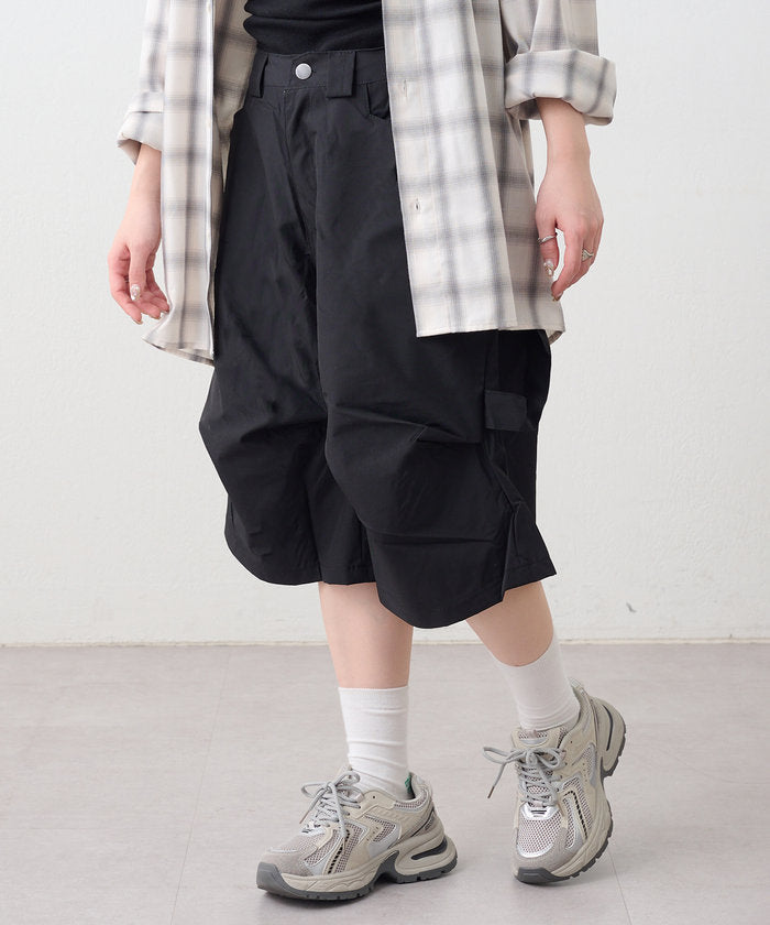 ナイスクラップ NICE CLAUP 【NUNIFE】デザインタックハーフパンツ （BK） BK