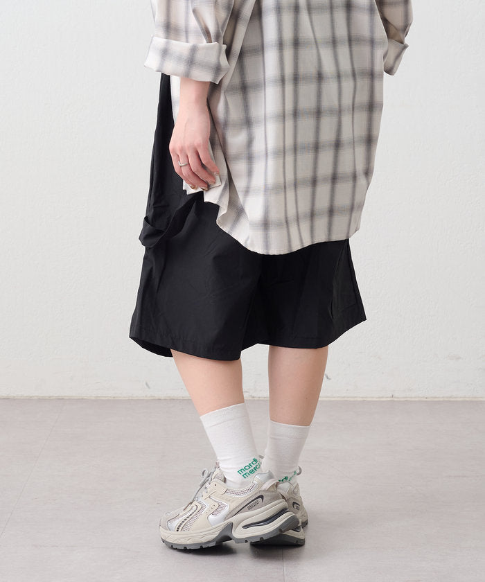 ナイスクラップ NICE CLAUP 【NUNIFE】デザインタックハーフパンツ （BK） BK