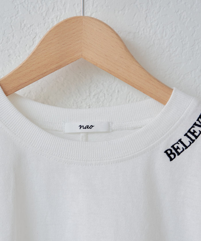 ナイスクラップ NICE CLAUP 【NAO/Web限定リバイバル】新色追加！ロゴ袖ボリュームT （GBE） GBE