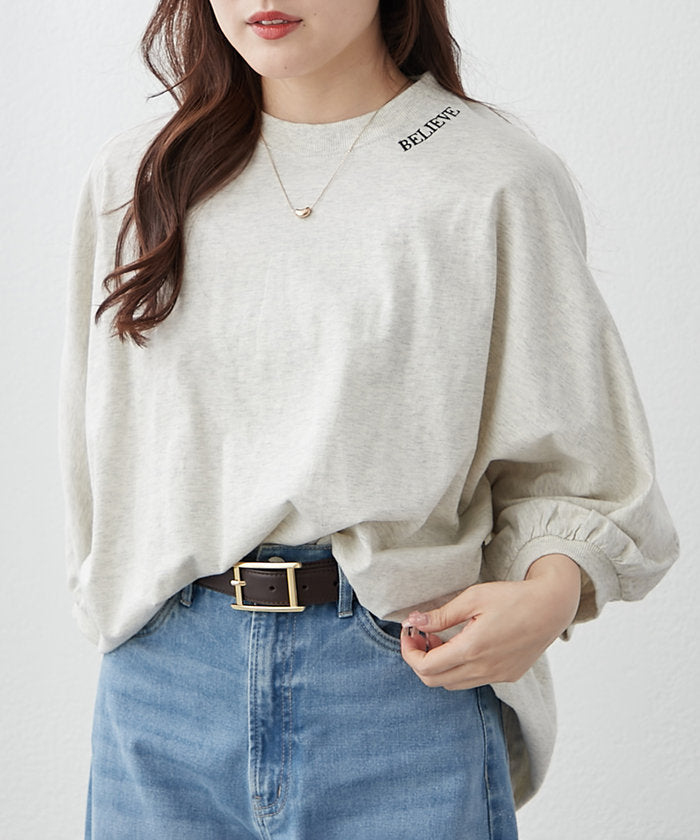 ナイスクラップ NICE CLAUP 【NAO/Web限定リバイバル】新色追加！ロゴ袖ボリュームT （GBE） GBE