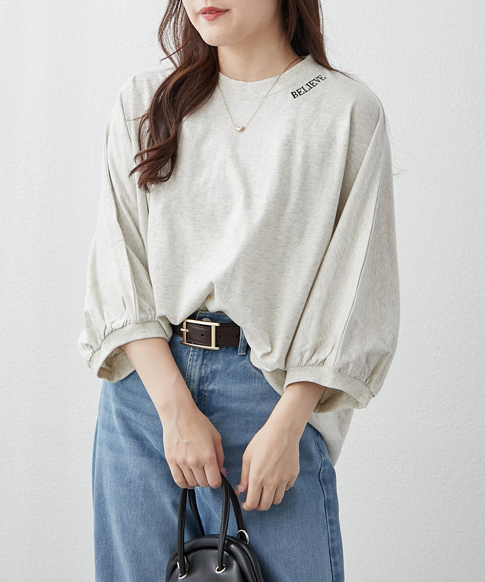 ナイスクラップ NICE CLAUP 【NAO/Web限定リバイバル】新色追加！ロゴ袖ボリュームT （GBE） GBE