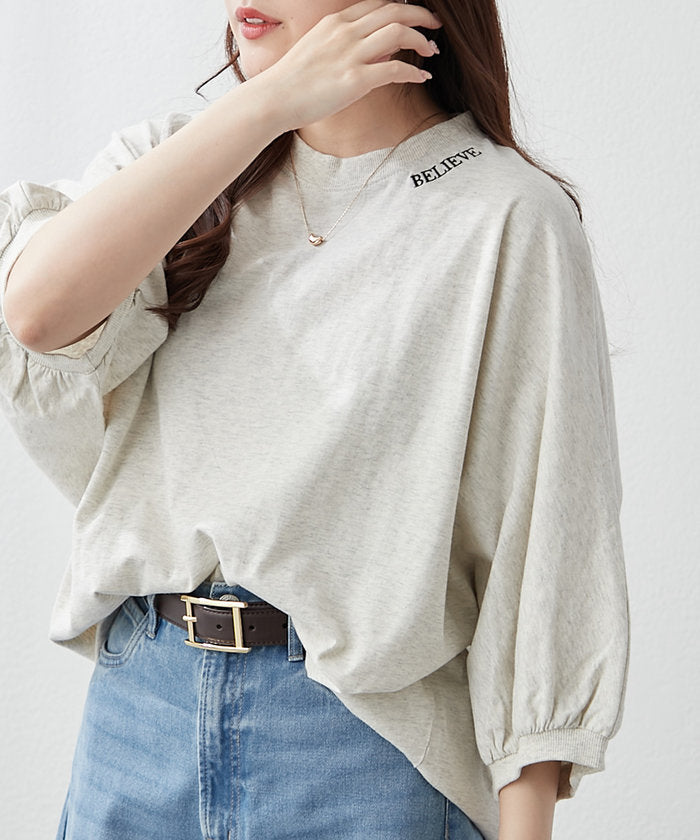 ナイスクラップ NICE CLAUP 【NAO/Web限定リバイバル】新色追加！ロゴ袖ボリュームT （GBE） GBE