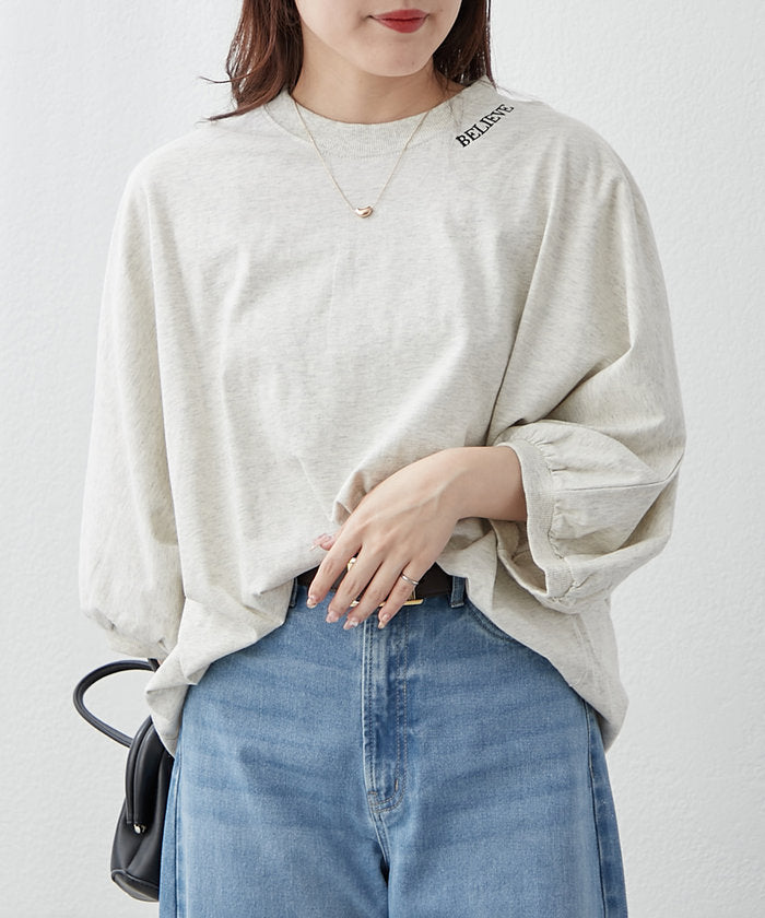 ナイスクラップ NICE CLAUP 【NAO/Web限定リバイバル】新色追加！ロゴ袖ボリュームT （GBE） GBE