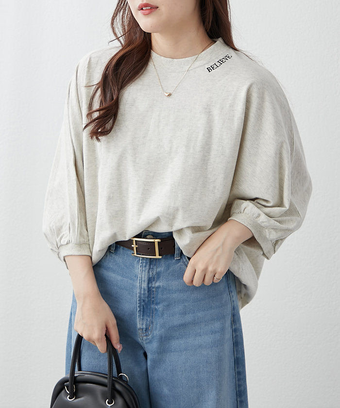 ナイスクラップ NICE CLAUP 【NAO/Web限定リバイバル】新色追加！ロゴ袖ボリュームT （GBE） GBE