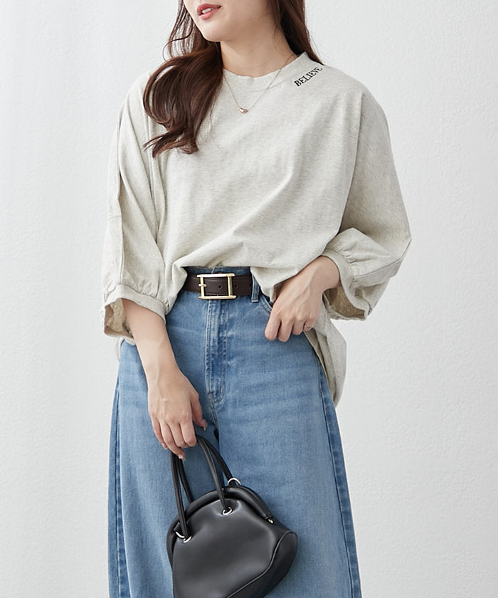 ナイスクラップ NICE CLAUP 【NAO/Web限定リバイバル】新色追加！ロゴ袖ボリュームT （GBE） GBE