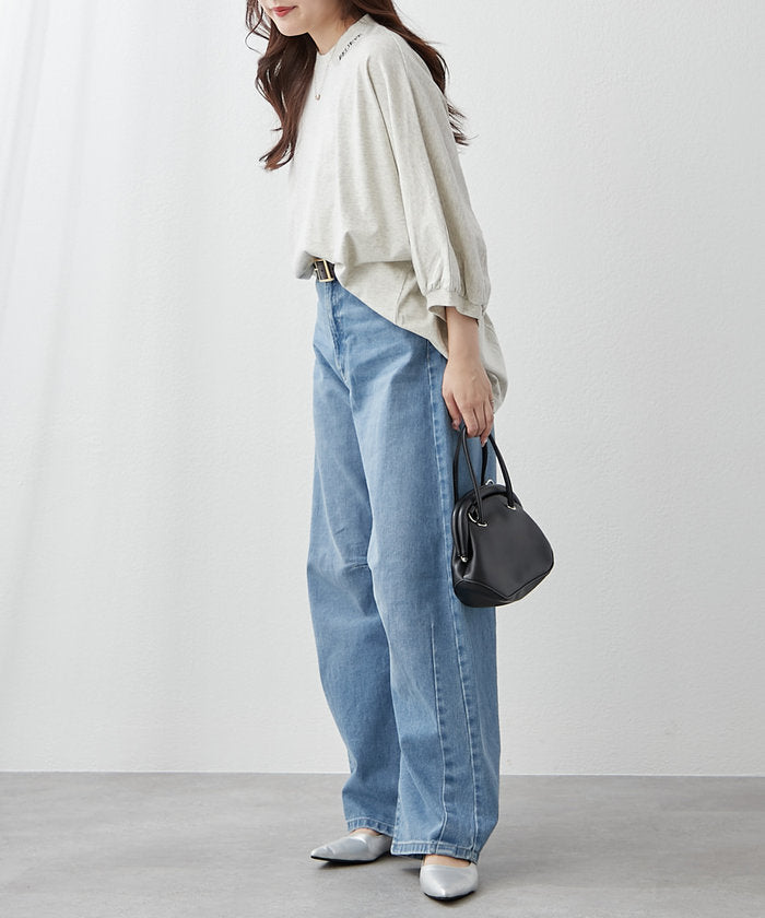 ナイスクラップ NICE CLAUP 【NAO/Web限定リバイバル】新色追加！ロゴ袖ボリュームT （GBE） GBE