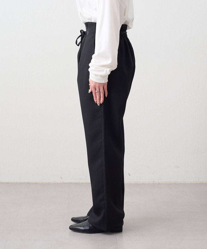 ナイスクラップ NICE CLAUP 細見えシルエット、ウエストハトメイージーパンツ （IVY） IVY