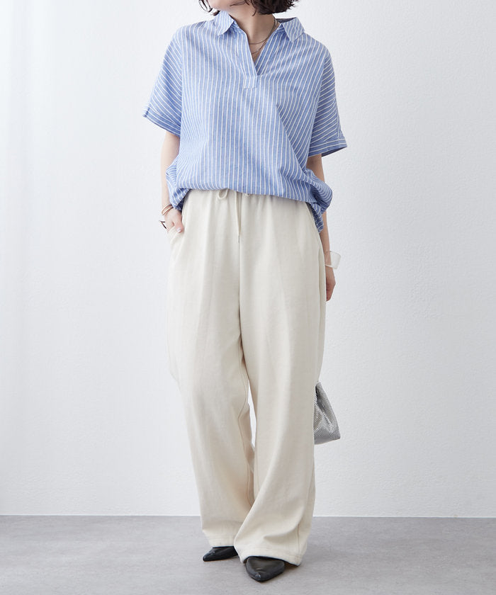 ナイスクラップ NICE CLAUP シンプルで使いやすいのに大人高見え！スキッパーシャツ （RM） RM