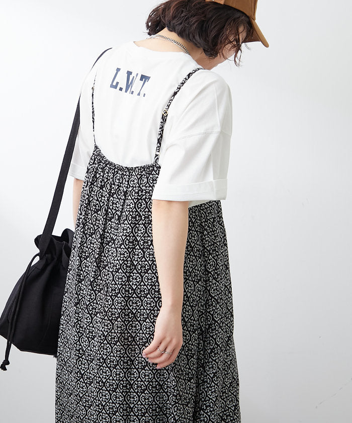 ナイスクラップ NICE CLAUP 【WEB限定】総柄レーヨンキャミジャンスカ （OR） OR