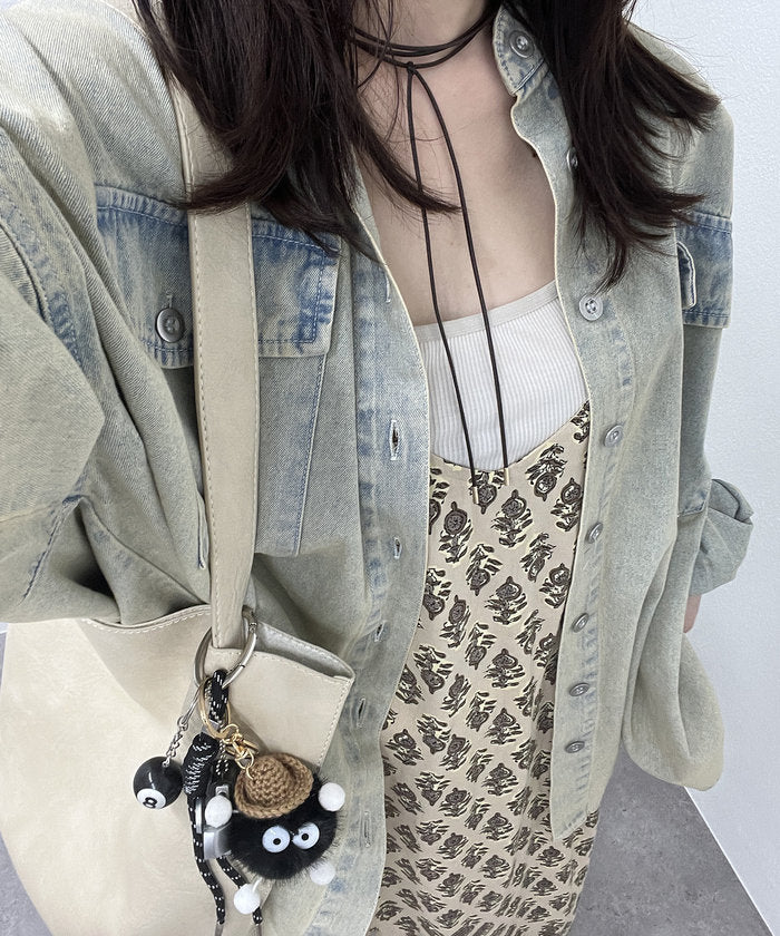 ナイスクラップ NICE CLAUP 【WEB限定】総柄レーヨンキャミジャンスカ （OR） OR