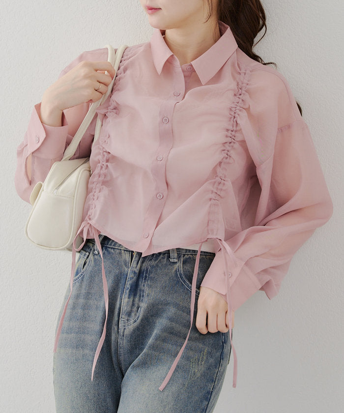 ナイスクラップ NICE CLAUP ドロストデザインシアーシャツ （PK） PK