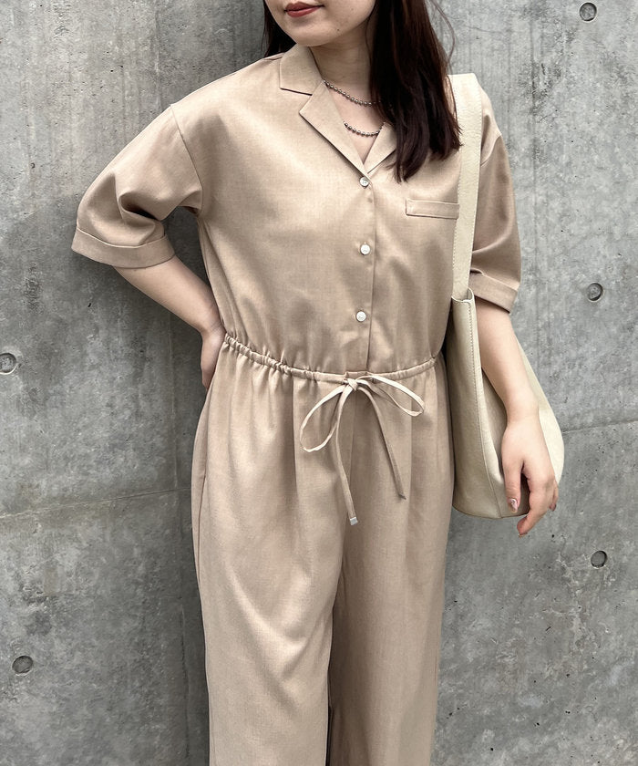 ナイスクラップ NICE CLAUP 【@kana__18sセレクト】【サイズ展開あり】ハーフスリーブオールインワン （NVY） NVY