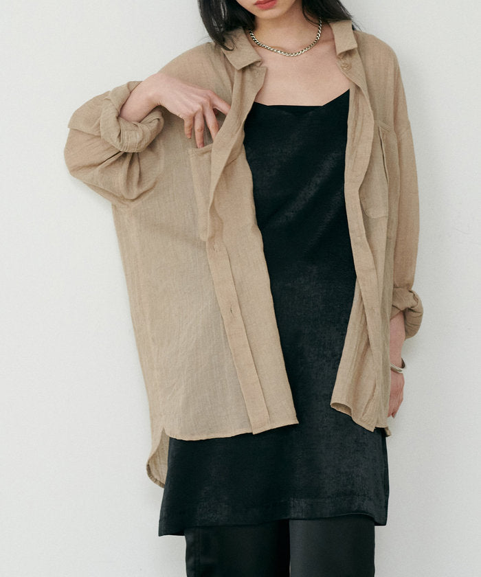 ナイスクラップ NICE CLAUP 【LARUTA】マットバックサテンチュニックワンピース （BR） BR