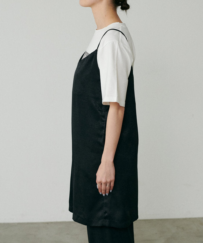 ナイスクラップ NICE CLAUP 【LARUTA】マットバックサテンチュニックワンピース （BR） BR