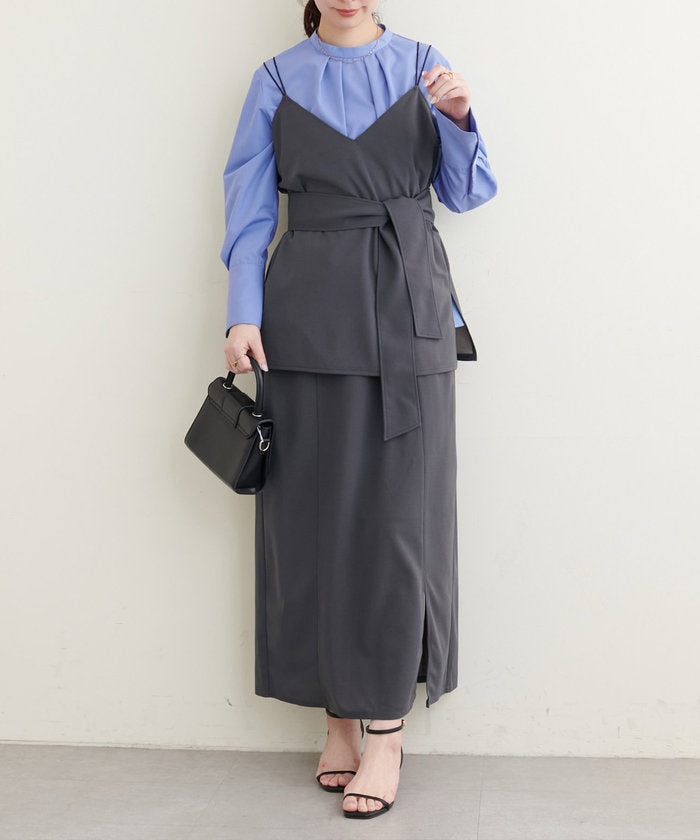 ナイスクラップ NICE CLAUP 【natural couture】バック釦スタンドカラーシャツ （OFF） OFF