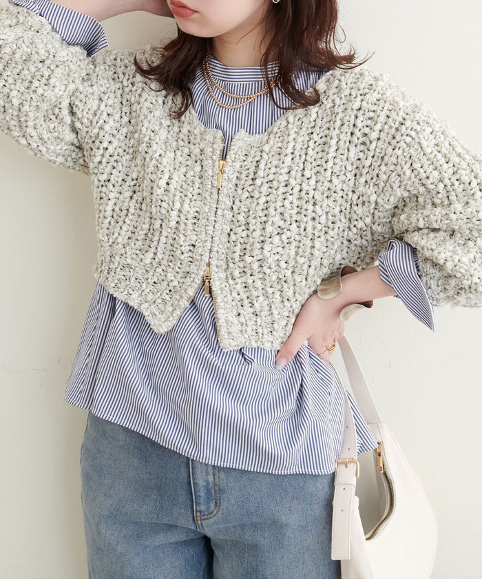 ナイスクラップ NICE CLAUP 【natural couture】バック釦スタンドカラーシャツ （OFF） OFF