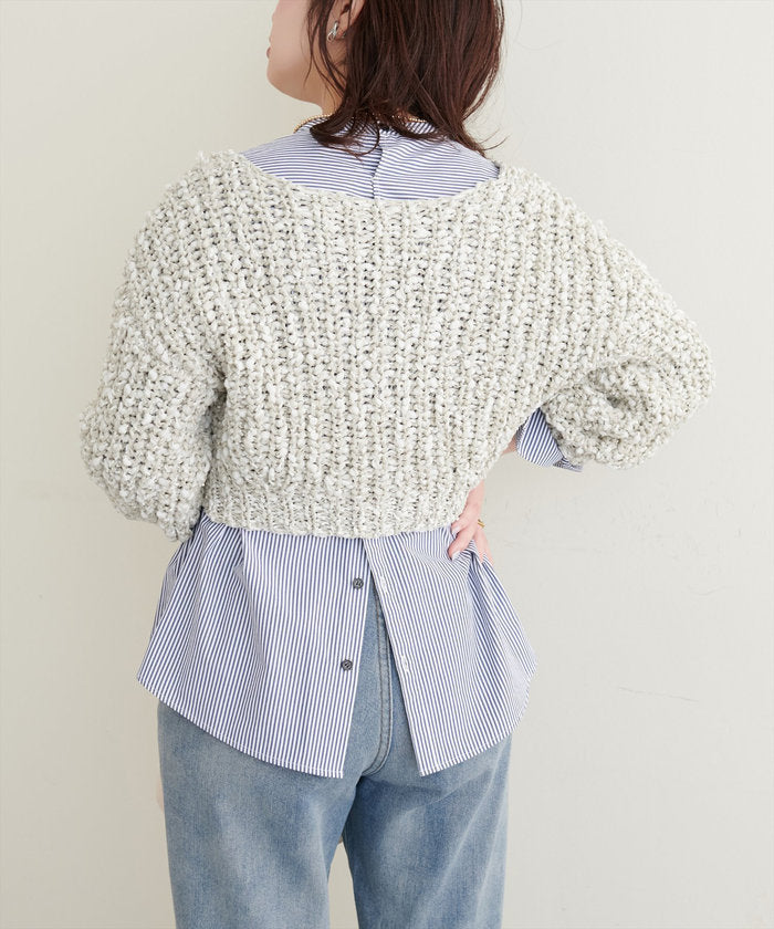 ナイスクラップ NICE CLAUP 【natural couture】バック釦スタンドカラーシャツ （OFF） OFF