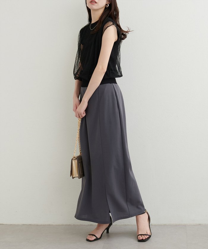 ナイスクラップ NICE CLAUP 【natural couture】キャミ+タイトスカート SET （GY） GY