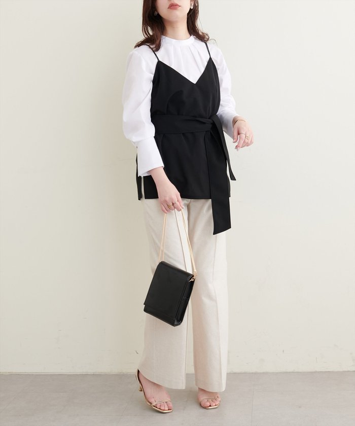 ナイスクラップ NICE CLAUP 【natural couture】キャミ+タイトスカート SET （GY） GY