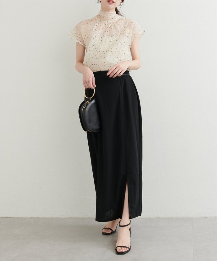 ナイスクラップ NICE CLAUP 【natural couture】キャミ+タイトスカート SET （GY） GY