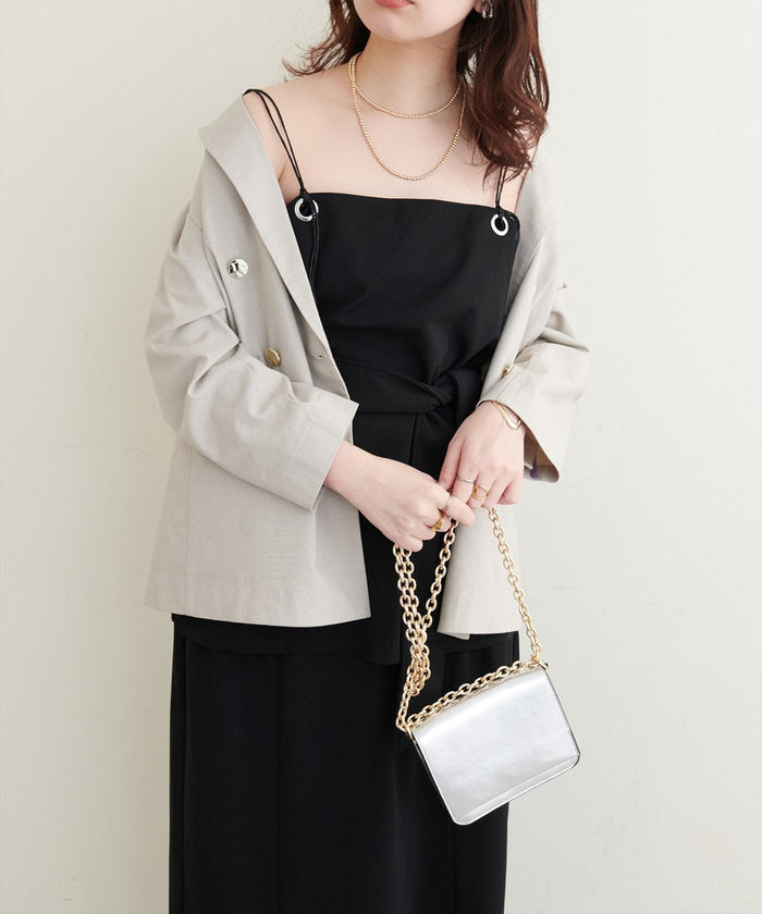 ナイスクラップ NICE CLAUP 【natural couture】キャミ+タイトスカート SET （GY） GY