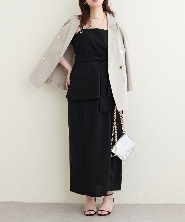 ナイスクラップ NICE CLAUP 【natural couture】キャミ+タイトスカート SET （GY） GY