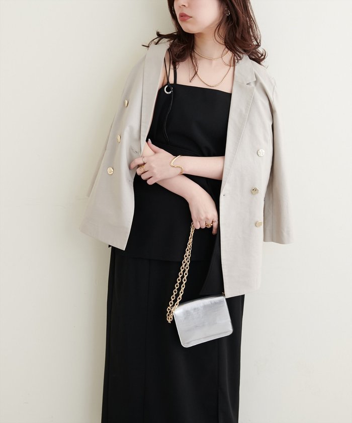 ナイスクラップ NICE CLAUP 【natural couture】キャミ+タイトスカート SET （GY） GY