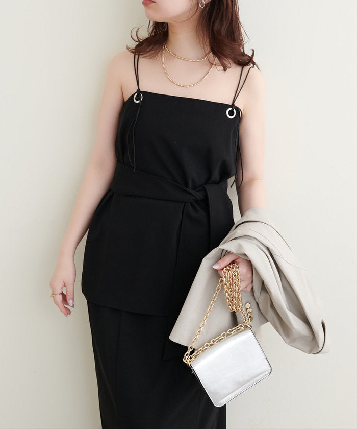 ナイスクラップ NICE CLAUP 【natural couture】キャミ+タイトスカート SET （GY） GY