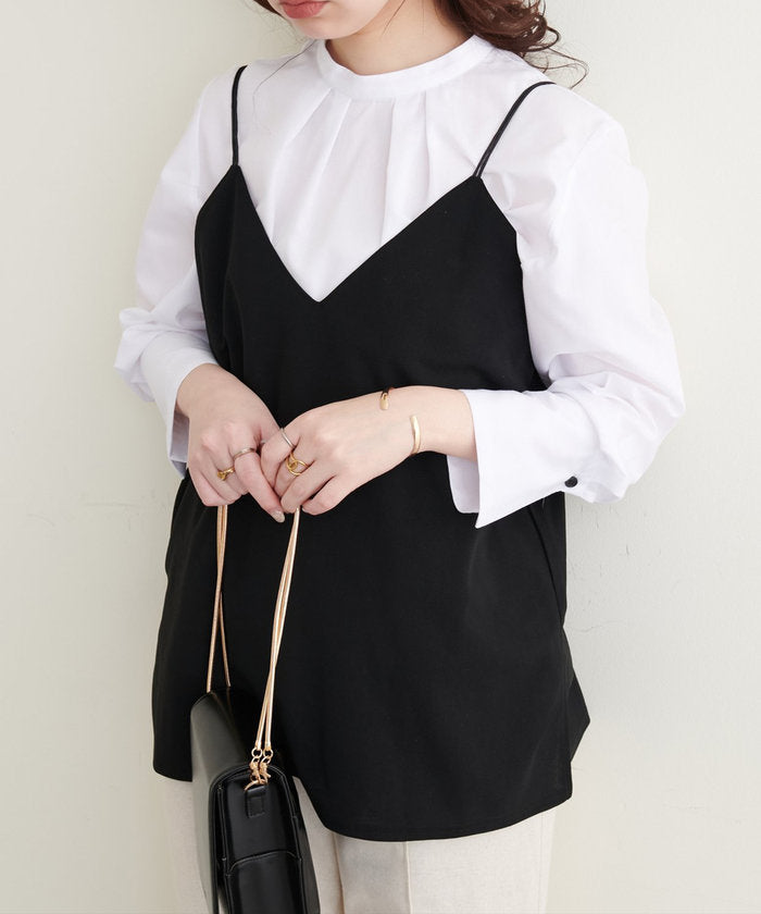 ナイスクラップ NICE CLAUP 【natural couture】キャミ+タイトスカート SET （BK） BK