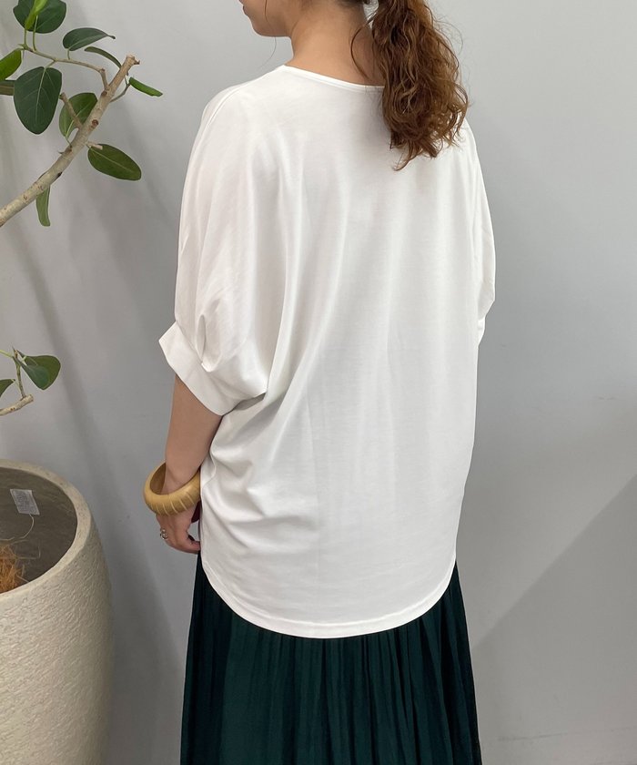 ナイスクラップ NICE CLAUP 【人気シリーズ！】ネックレス刺繍2WAYTシャツ （BR） BR