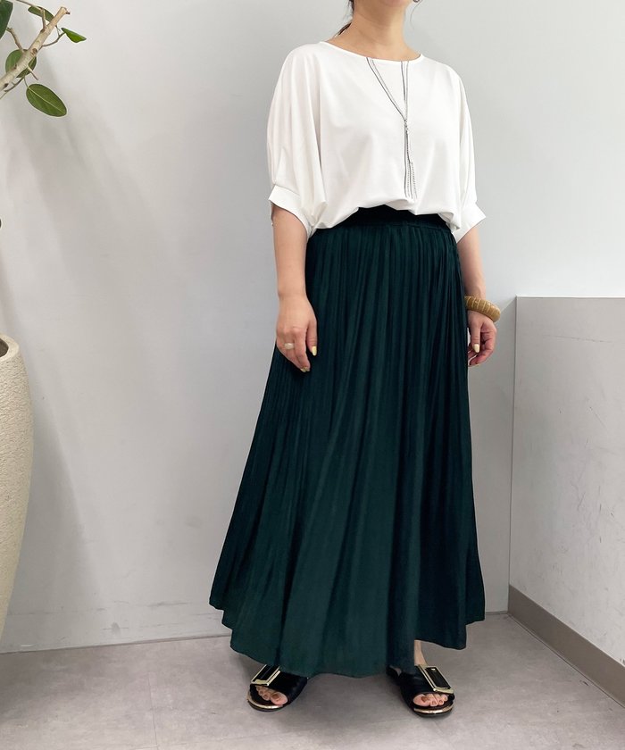 ナイスクラップ NICE CLAUP 【人気シリーズ！】ネックレス刺繍2WAYTシャツ （BR） BR