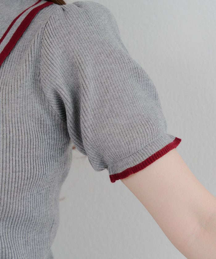 ナイスクラップ NICE CLAUP  2025AW【RMAF】チャイナポロニット （NVY） NVY