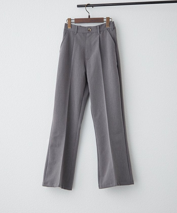 ナイスクラップ NICE CLAUP 【M/Lサイズ展開】美シルエットベーシックフレアパンツ （BK） BK