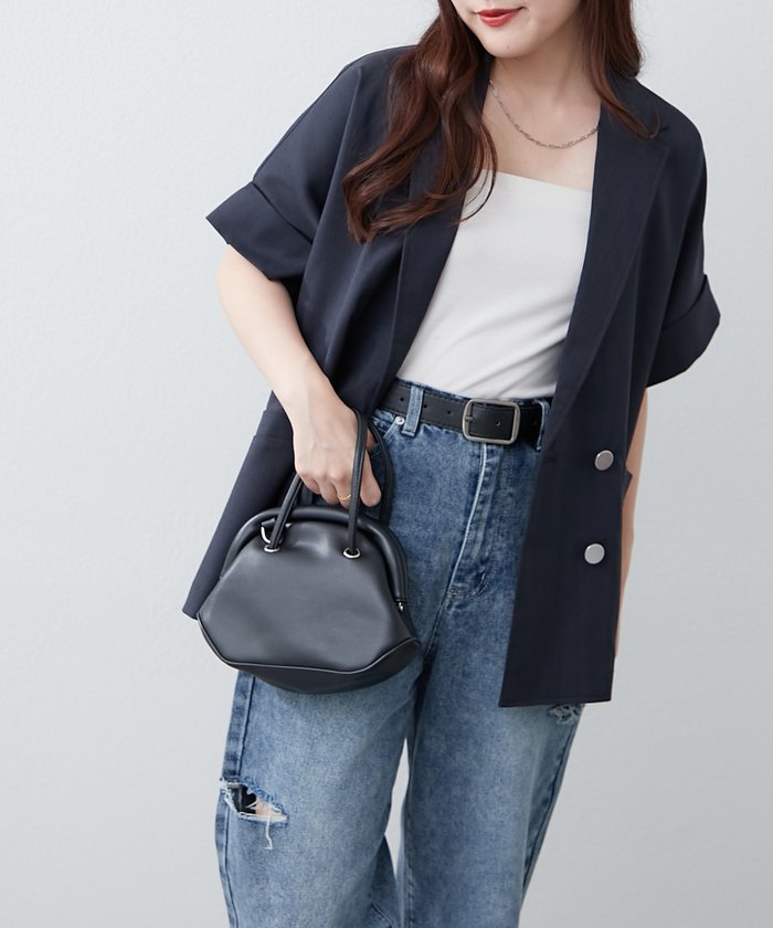 ナイスクラップ NICE CLAUP ドルマンスリーブテーラージャケット （NVY） NVY