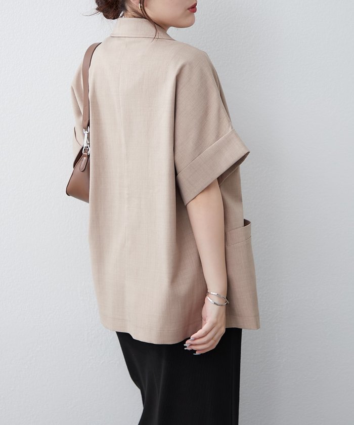 ナイスクラップ NICE CLAUP ドルマンスリーブテーラージャケット （NVY） NVY