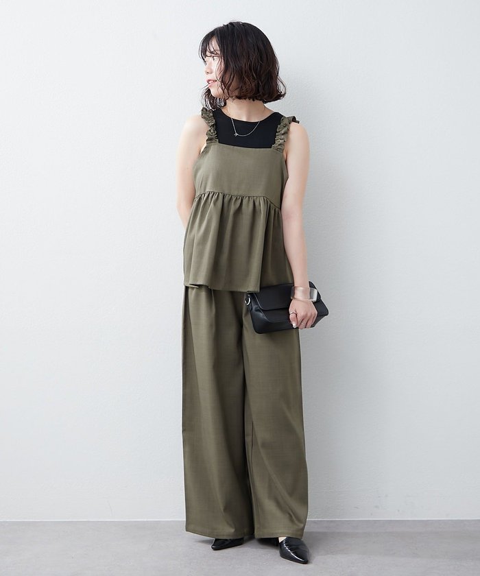 ナイスクラップ NICE CLAUP 【RMAF】リボンキャミ+ロングパンツSET （GBE） GBE
