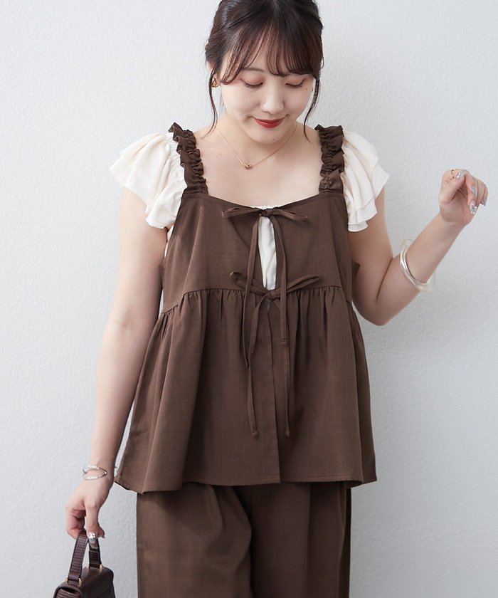 ナイスクラップ NICE CLAUP 【RMAF】リボンキャミ+ロングパンツSET （GBE） GBE