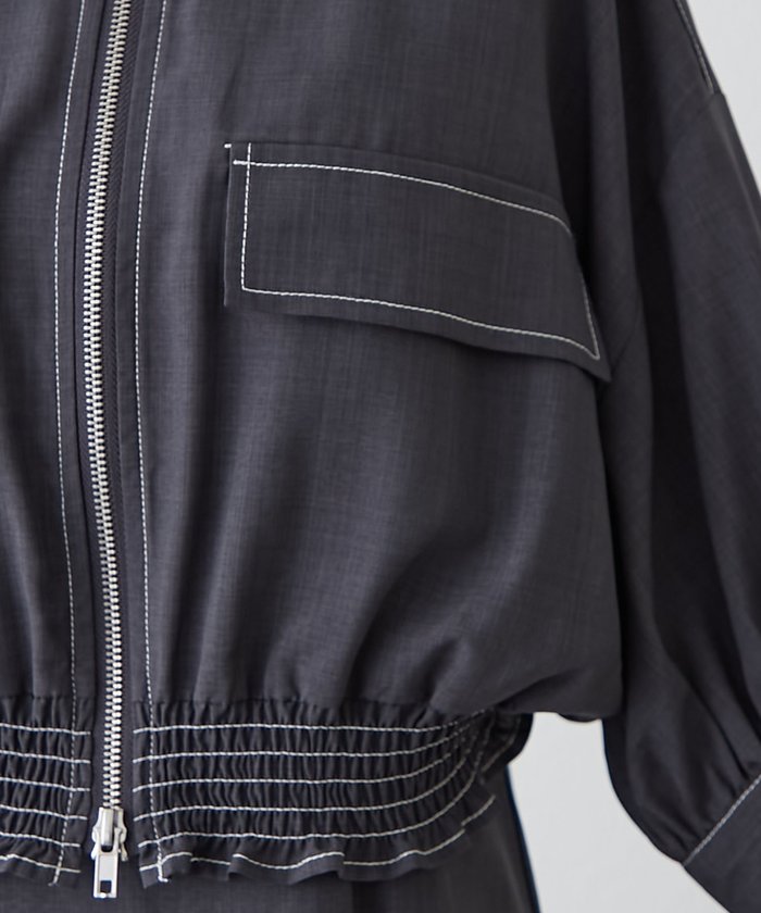 ナイスクラップ NICE CLAUP 裾シャーリングJK+キャミOPSET （BE） BE