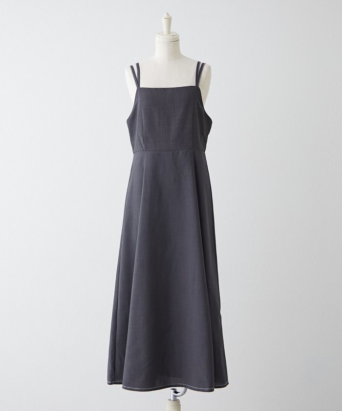 ナイスクラップ NICE CLAUP 裾シャーリングJK+キャミOPSET （BE） BE