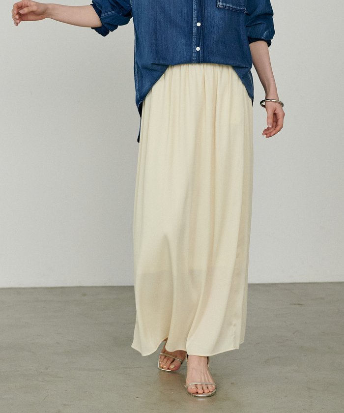 ナイスクラップ NICE CLAUP 【LARUTA】サテンゴム入りスカート （LBE） LBE