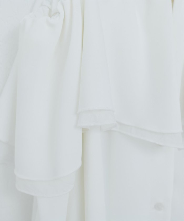 ナイスクラップ NICE CLAUP 【natural couture】マルチWAYフリル衿ブラウス （OFF） OFF