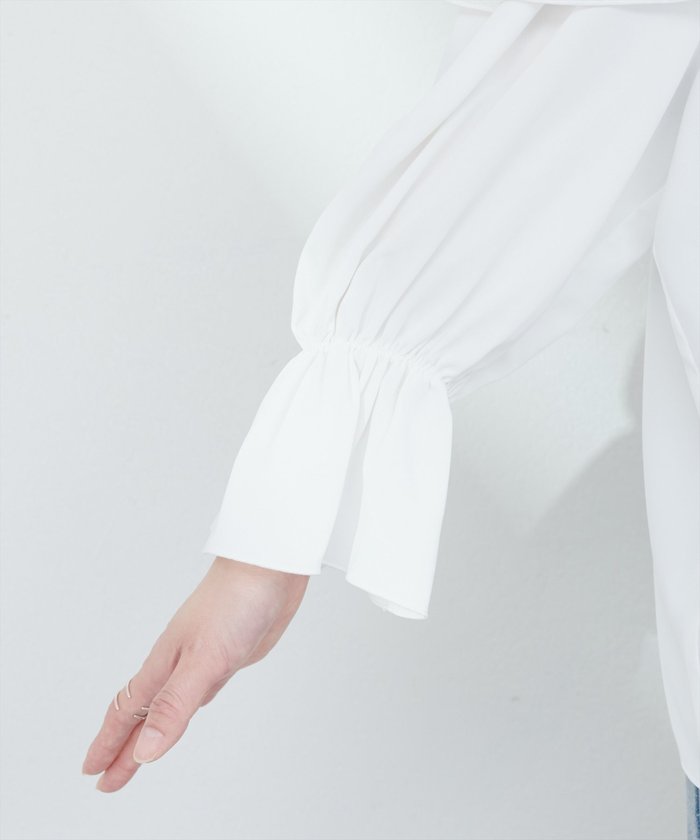 ナイスクラップ NICE CLAUP 【natural couture】マルチWAYフリル衿ブラウス （OFF） OFF