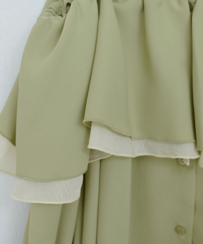 ナイスクラップ NICE CLAUP 【natural couture】マルチWAYフリル衿ブラウス （OFF） OFF